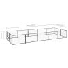 Dog Kennel Black 107.6 ft² Steel