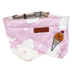 British Cute Pet Saliva Towel (Option: Pink-L)