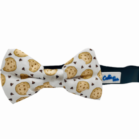 Cutie Ties Dog Bow Tie (Color: Chocolate Chip Cookie/White, size: One Size)