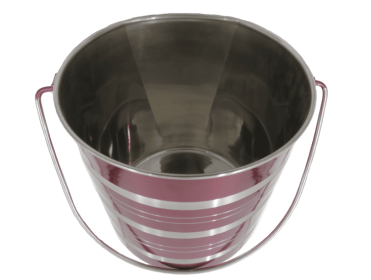 Colored Bucket Flat (Color: Pink, size: 6 quart)