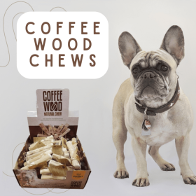 Natural coffee wood chew (size: large)