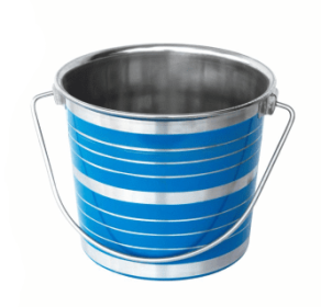 Colored Bucket Round (Color: Blue, size: 1 quart)