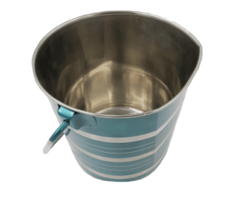 Colored Bucket Flat (Color: Blue, size: 2 quart)
