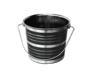 Colored Bucket Round (Color: black, size: 2 quart)