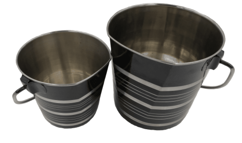 Colored Bucket Flat (Color: black, size: 1 quart)