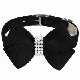 Susan Lanci Designs Nouveau Bow Collar (Color: black, size: medium)
