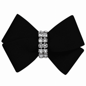 Susan Lanci Designs Nouveau Bow Hair Bow (Color: black, size: XS)