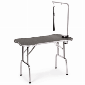 ME Bone Shaped Folding Table (Color: black, size: 45in)