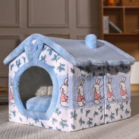 All Season Universal Removable And Washable Warm Pet Products In Winter (Option: Blue-L)