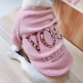 Vog Colour - Matching Pet and Owner Clothing Set (Color: Pink, size: 2XL)