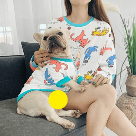Little Dinosaur - Matching Pet and Owner Clothing Set (Color: White, size: large)