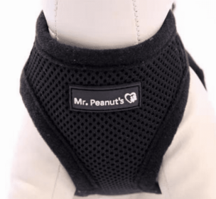 Mr. Peanut's PupTrek Small Dog/Cat Soft Mesh Step In Harness Vest (Color: black, size: medium)
