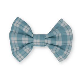 Seaside Plaid Classic Dog Bow Tie (size: large)