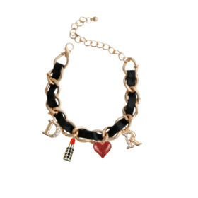 Dior-able Charm Dog Necklace (Color: black, size: small)