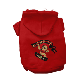GG Skateboard Dog Hoodie (Color: Red, size: small)