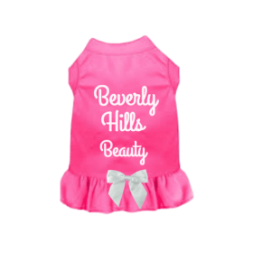 Beverly Hills Beauty Dog Dress (Color: Pink, size: medium)