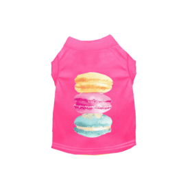 It's A Macaroon Summer- Dog Shirt (Color: HOT PINK, size: large)