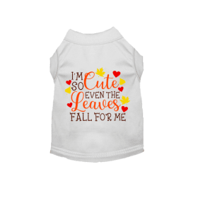 Leaves Fall For Me (Color: White, size: X Large)