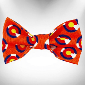 Colorado and Texas Dog Bow Tie (Color: Colorado Orange)