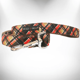 Plaid Dog Bow Tie (Color: HOT PINK)