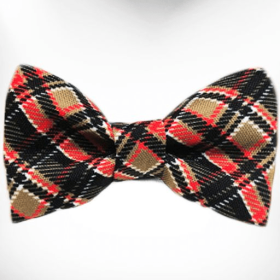 Plaid Dog Bow Tie (Color: Gatsby)