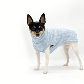 DCNY Mock Neck Sleeveless Sweater Tank (Color: Baby Blue)