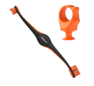 BrushMate Premium Toothbrush with Biteblock (Color: Orange, size: small)