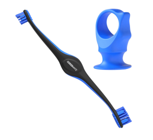 BrushMate Premium Toothbrush with Biteblock (Color: Blue, size: medium)