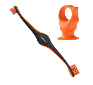 BrushMate Premium Toothbrush with Biteblock (Color: Orange, size: medium)