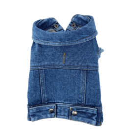 Authentic Denim Vest (Color: Indigo, size: X-Small)