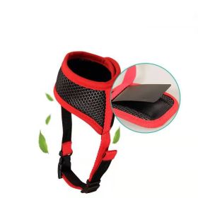Pet Dog Mouth Cover Anti-biting Anti-barking And Eating Masks (Option: Red-M)