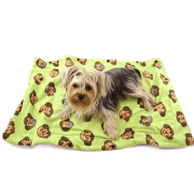 Silly Monkey Ultra-Plush Blanket (Color: Lime, size: 50" x 30")