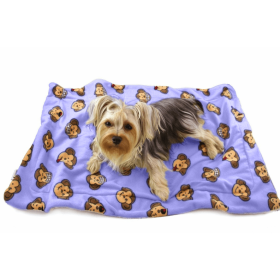 Silly Monkey Ultra-Plush Blanket (Color: lavender, size: 50" x 30")