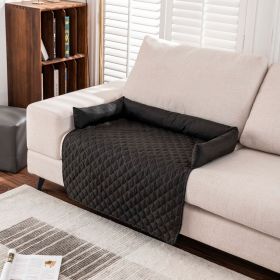 Anti-dirty Waterproof Pet Mat Ultrasonic Cotton Dog (Option: Black-90x90)