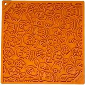 Zombie Design Emat Enrichment Lick Mat (Color: Orange)