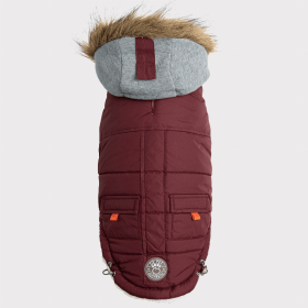 GF Pet  Winter Sailor Parka (Color: burgundy, size: 2XS)