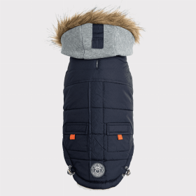 GF Pet  Winter Sailor Parka (Color: Navy, size: small)
