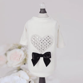 Oh My Heart Tee (Color: IVORY, size: large)
