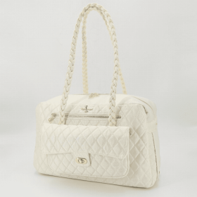 Porsha Dog Carrier (Color: CREAM, size: One Size)