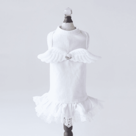 Lil Angel Dress (Color: White, size: medium)