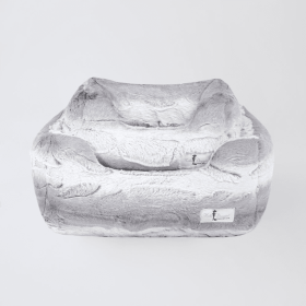 Cashmere Dog Bed (Color: Silver Angora, size: small)