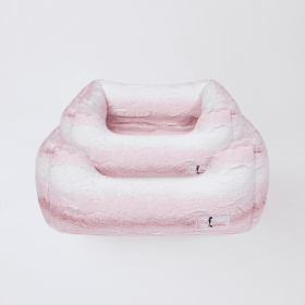 Cashmere Dog Bed (Color: Pink Angora, size: small)