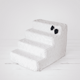 Luxury Dog Stairs (Color: IVORY, size: 4-Step)