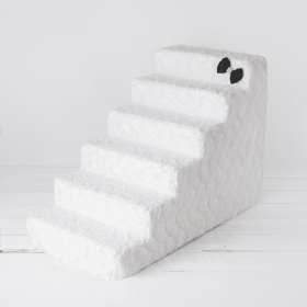 Luxury Dog Stairs (Color: IVORY, size: 6-Step)