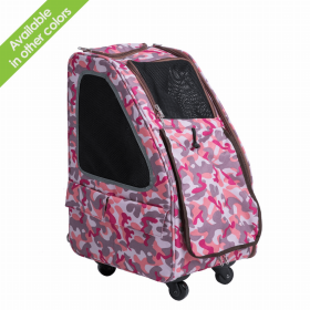 5-in-1 Pet Carrier (Color: PINK CAMO)