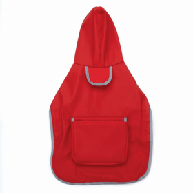 Zack & Zoey Reversible Pocket Raincoat (Color: Red, size: XSmall)