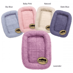 Slumber Pet Sherpa Crate Bed (Color: Blue, size: XSmall)