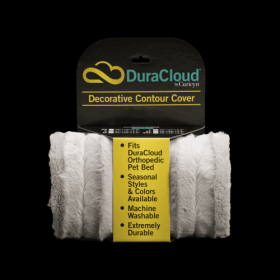DuraCloud Orthopedic Pet Bed and Crate Pad Contour Cover (Color: silver, size: X-Small)