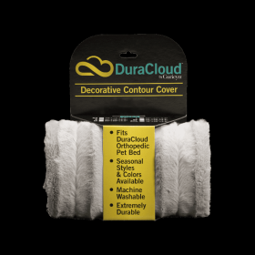 DuraCloud Orthopedic Pet Bed and Crate Pad Contour Cover (Color: silver, size: large)