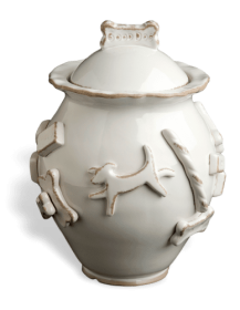 Dog Treat Jar (Color: French White, size: Jar)
